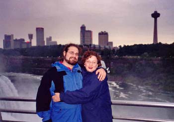 Steve & Paula in front of The Horseshoe Falls