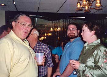 Steve's Dad, Steve, & Paula (In front of the Keg)